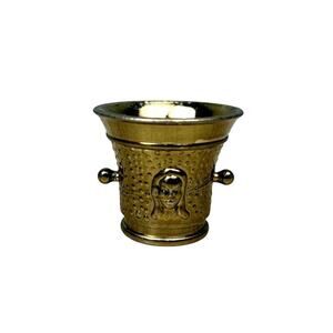 Miniature Dollhouse Mortar Ice Bucket Trashcan Dollhouse Furniture Bronze Color